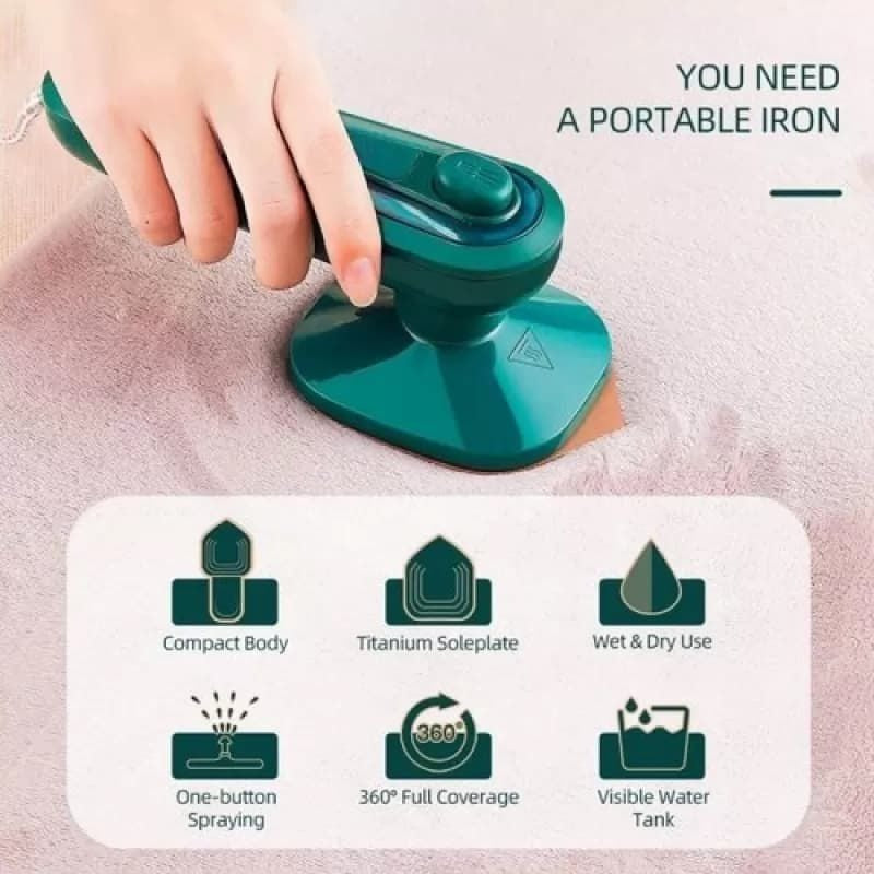 Mini Steam Iron – Portable & Fast Wrinkle Remover