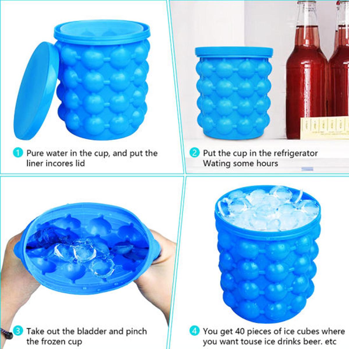 Silicone Ice Genie – Soft & Easy Ice Cube Maker Bottle
