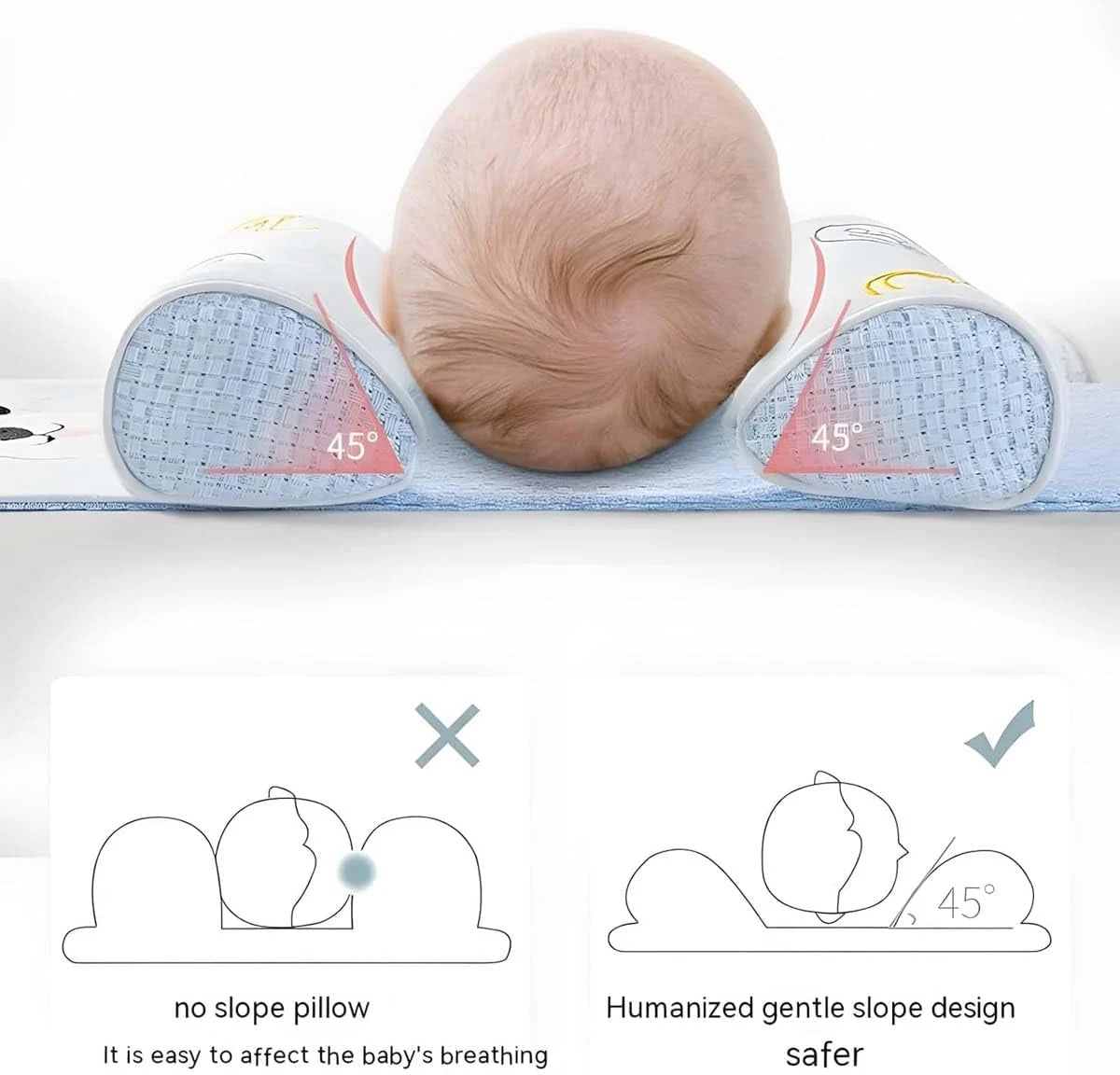 Baby Head Shaping Pillow – Soft Support & Comfort Cushion