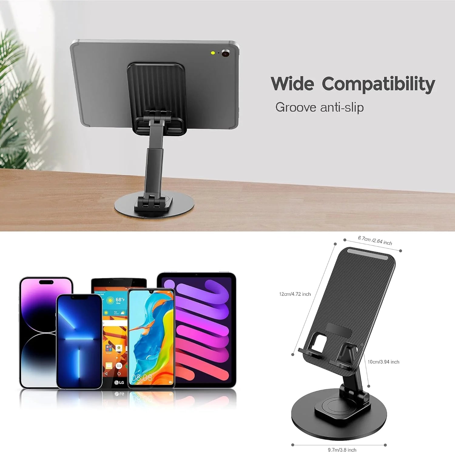 360° Rotating Mobile Holder – Adjustable & Hands-Free Stand