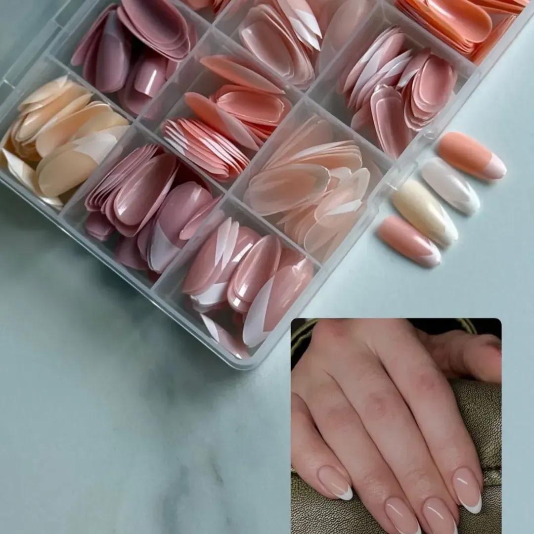 144 Pcs Multicolor False Nails Set – Stylish Press-On Nail Collection