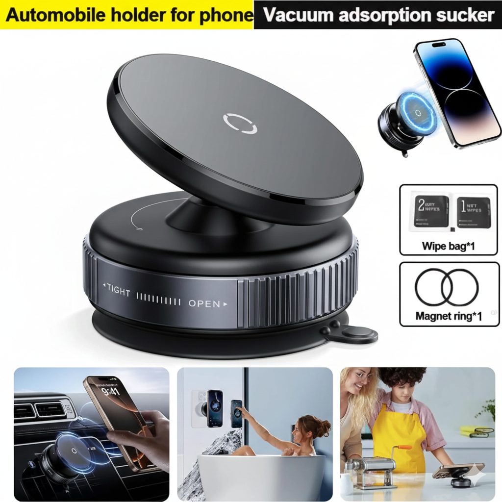 Magnetic Car Phone Holder – Strong Grip & Hands-Free Driving Stand